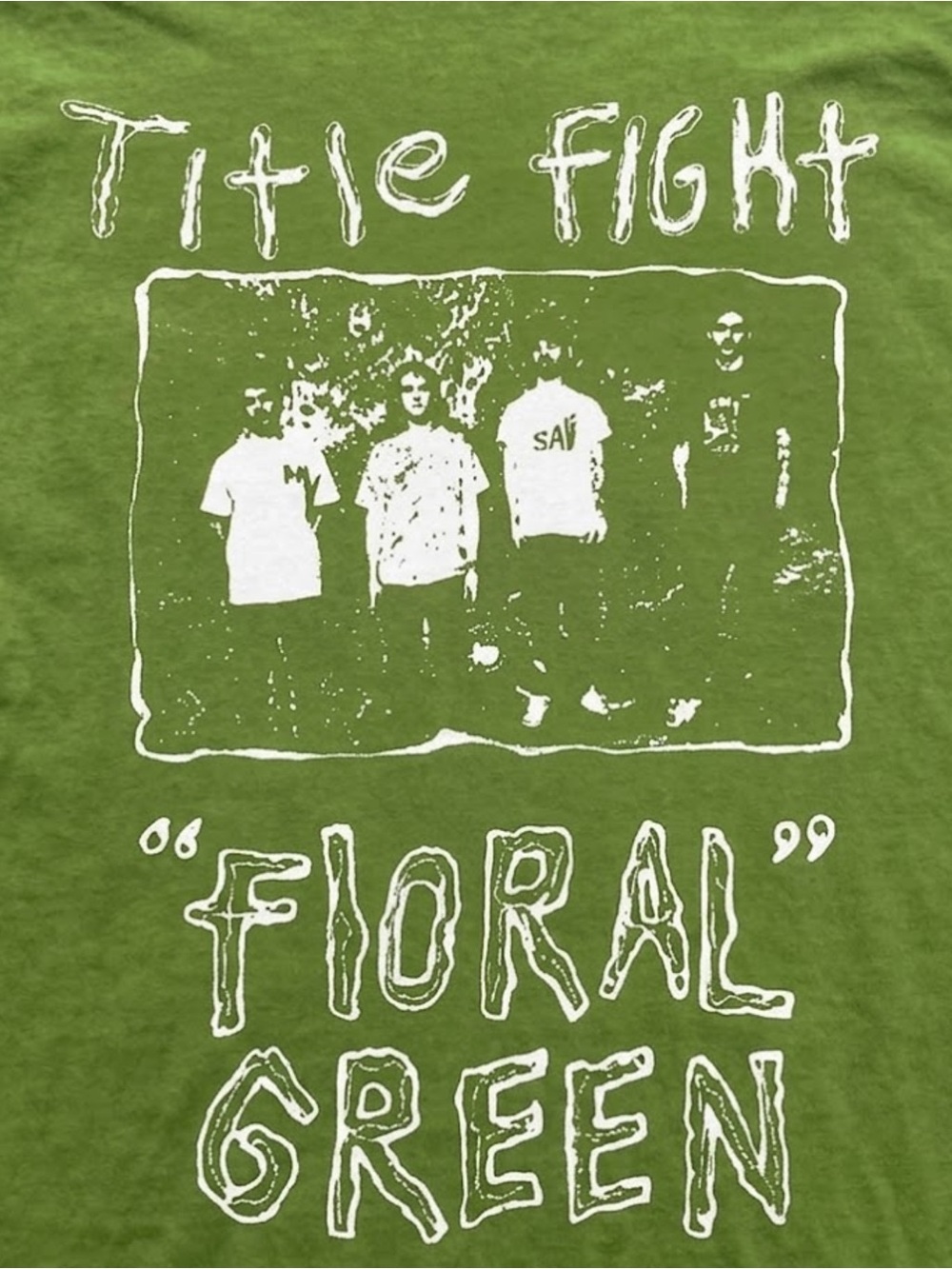 Gildan Green "Floral Green" Graphic Tee - Picture 2 of 2